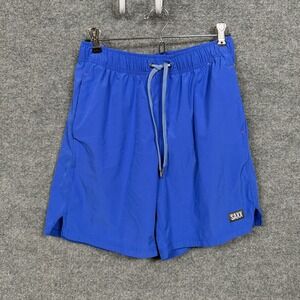 SAXX Mens Size Small Shorts Blue Drawstring Athletic Ballpark Pouch Activewear